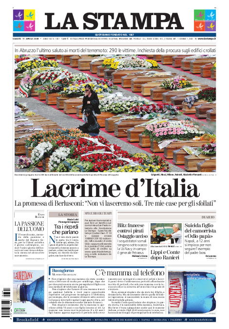 La Stampa Sabato 11/04/2009