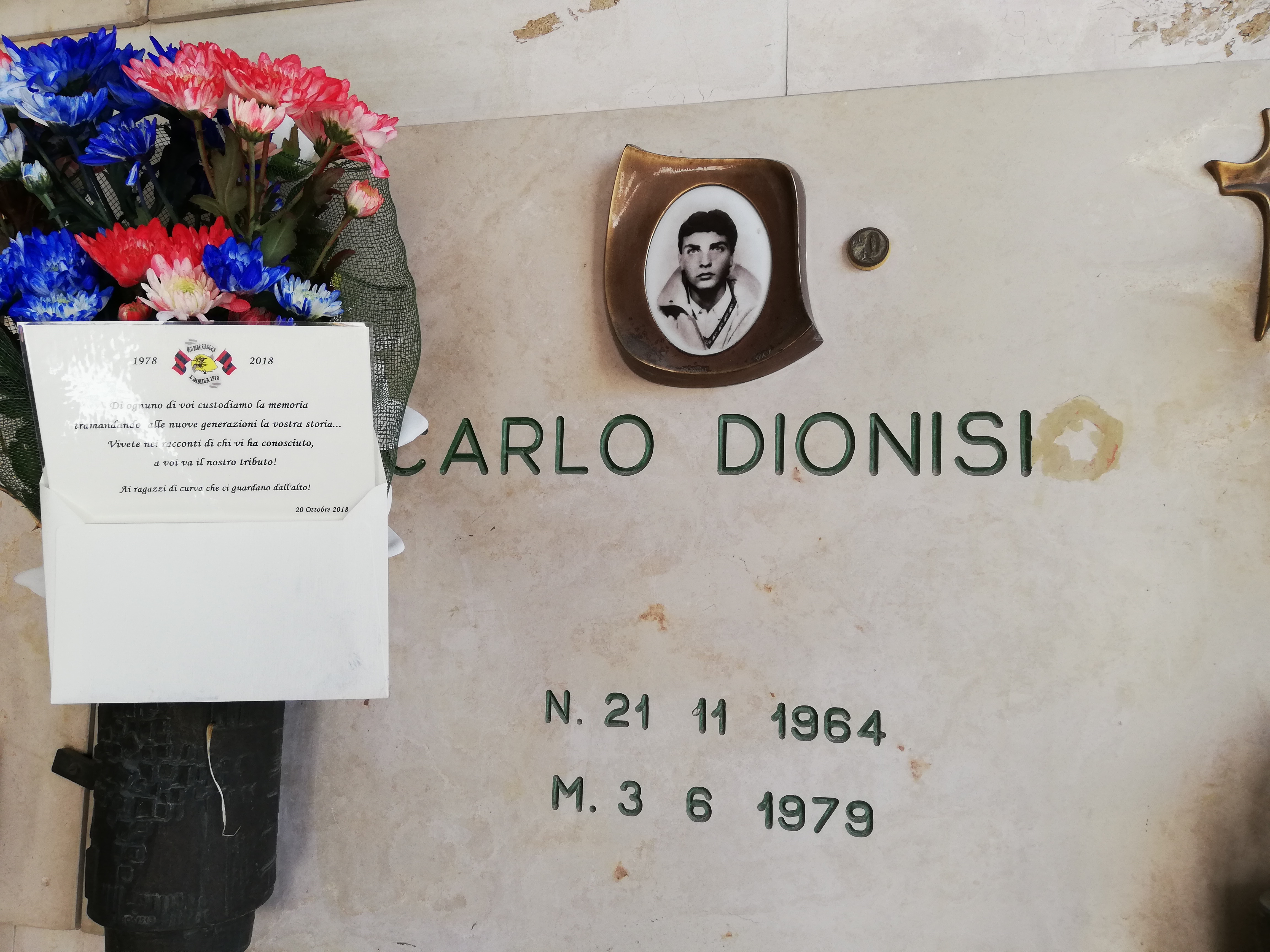 In memoria di Carlo Dionisi Sabato 20 Ottobre 2018 in occasione dei 40 anni Red Blue Eagles L'Aquila 1978