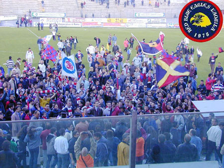 L\'Aquila-Fermana 2001/2002 serie C1 ultima giornata di campionato invasione di campo finale