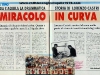 Ritaglio di giornale della rivista TIFO sulla storia di Lorenzo Castri: miracolo in curva 29 Novembre 1994