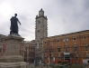 Piazza Palazzo,sullo sfondo il palazzo comunale Regina Margherita e la torre civica dopo il terremoto Aprile 2012  