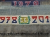 Striscione celebrativo esposto in occasione del 33°anno dalla nascista del gruppo dei Red Blue Eagles L\'Aquila 1978 