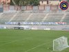 Striscione dei Red Blue Eagles L'Aquila 1978 in onore dei Vigili del Fuoco esposto allo stadio 6 Settembre 2009